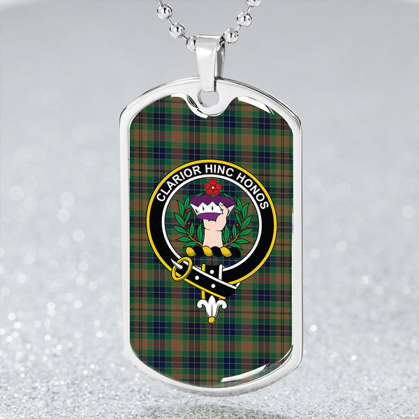 Buchanan Hunting #1 Modern Clan Badge Classic Tartan Dog Tag Necklace