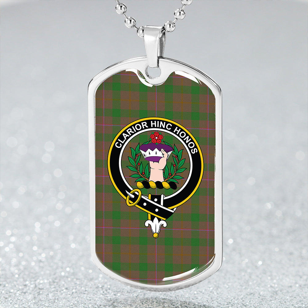 Buchanan Hunting #2 Ancient Clan Badge Classic Tartan Dog Tag Necklace