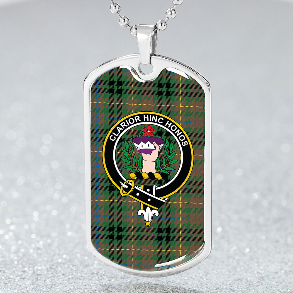 Buchanan Hunting #3 Ancient Clan Badge Classic Tartan Dog Tag Necklace