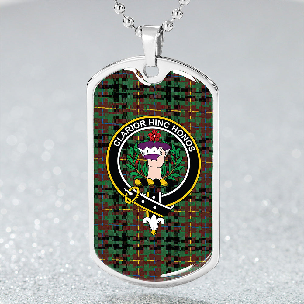 Buchanan Hunting #3 Modern Clan Badge Classic Tartan Dog Tag Necklace