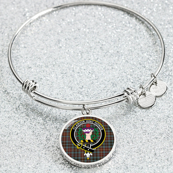 Buchanan Hunting #3 Weathered Clan Badge Tartan Classic Circle Bangle