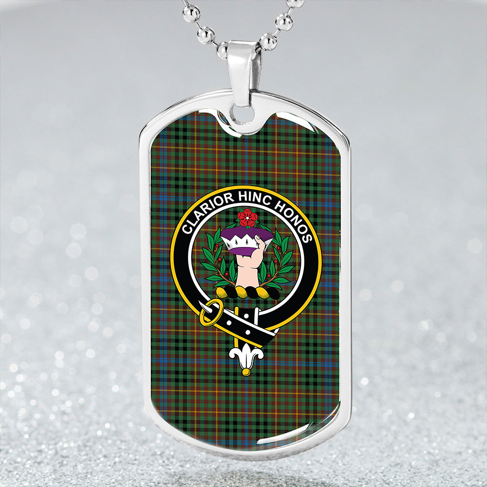 Buchanan Hunting #4 Modern Clan Badge Classic Tartan Dog Tag Necklace