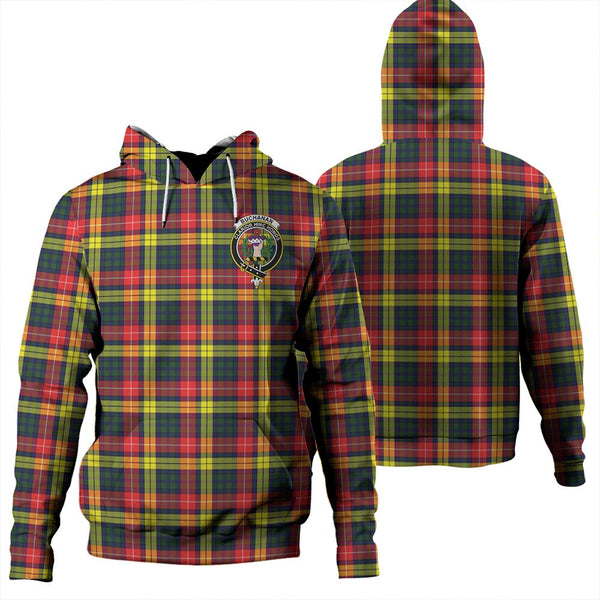 Buchanan Modern Tartan Classic Crest Hoodie