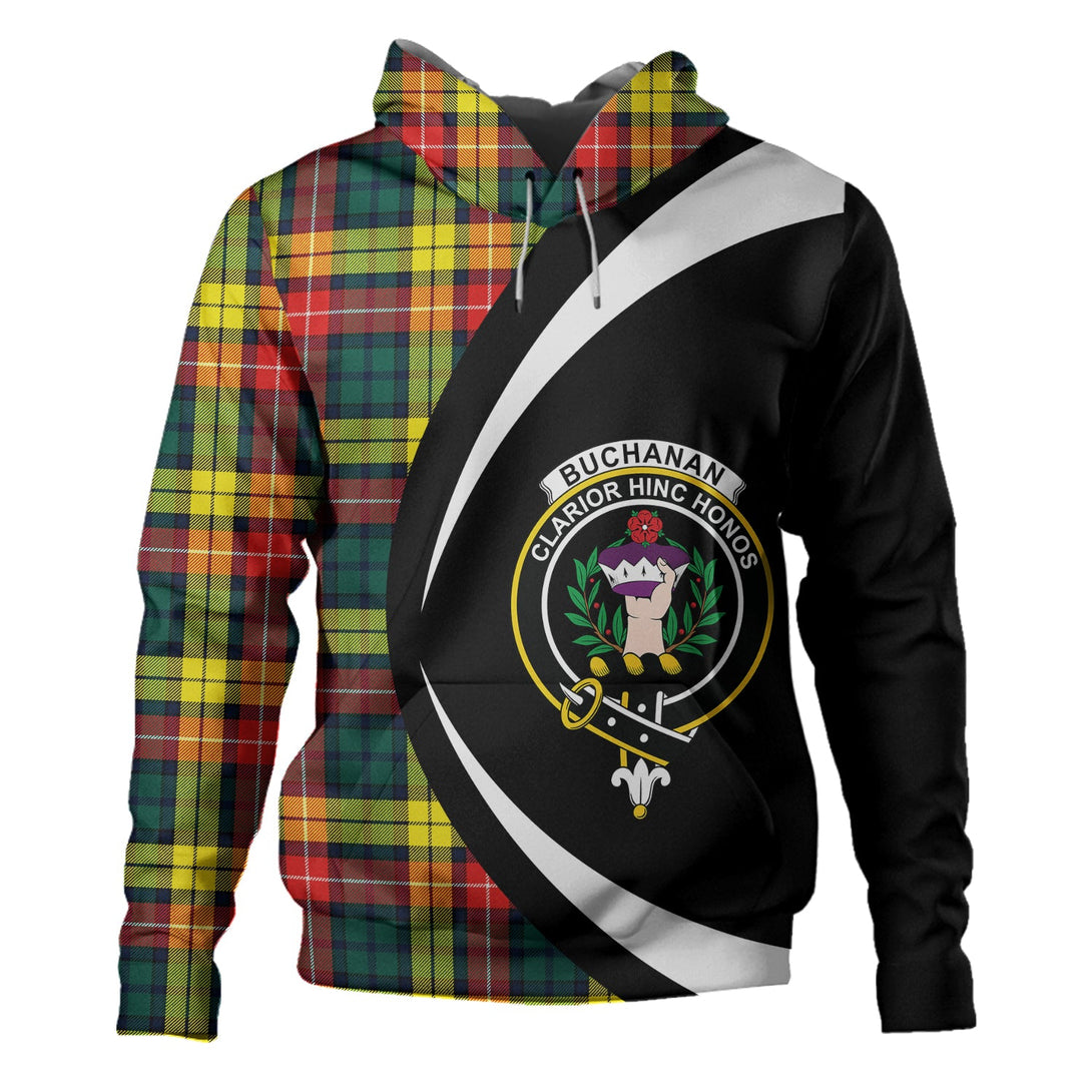 Buchanan Modern Clan Badge Tartan Hoodie Circle Style