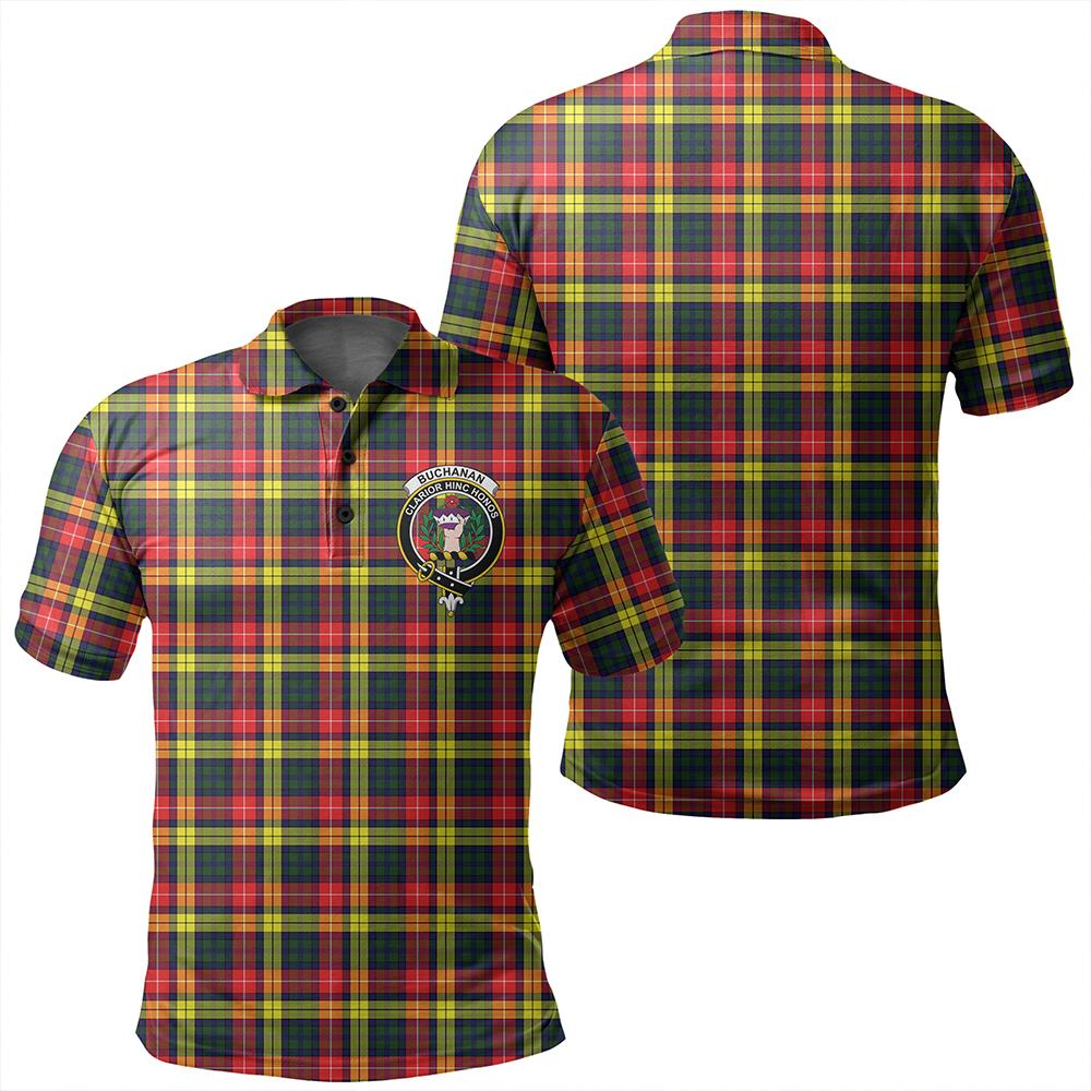 Buchanan Modern Tartan Classic Crest Polo Shirt