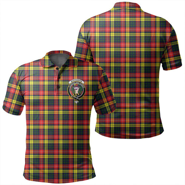 Buchanan Modern Tartan Classic Crest Polo Shirt