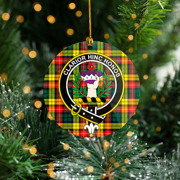 Buchanan Modern Clan Badge Tartan Plastic Christmas Ornaments