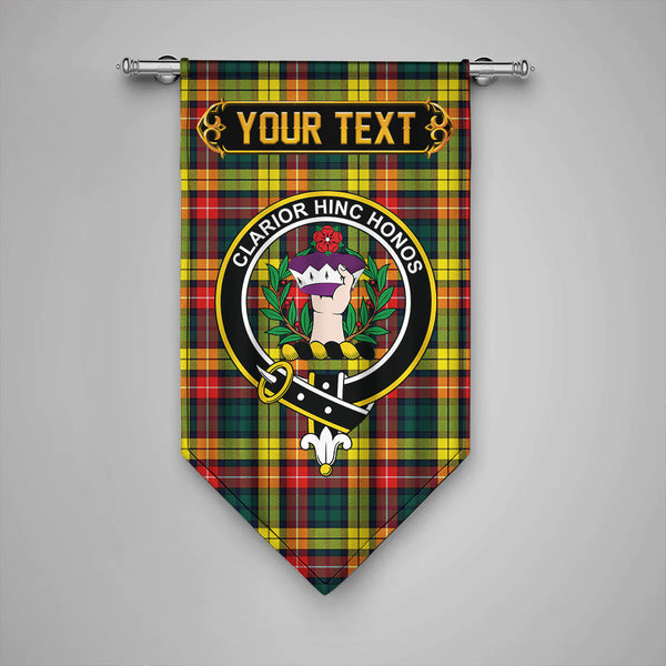 Buchanan Modern Clan Badge Tartan Gonfalon Personalize