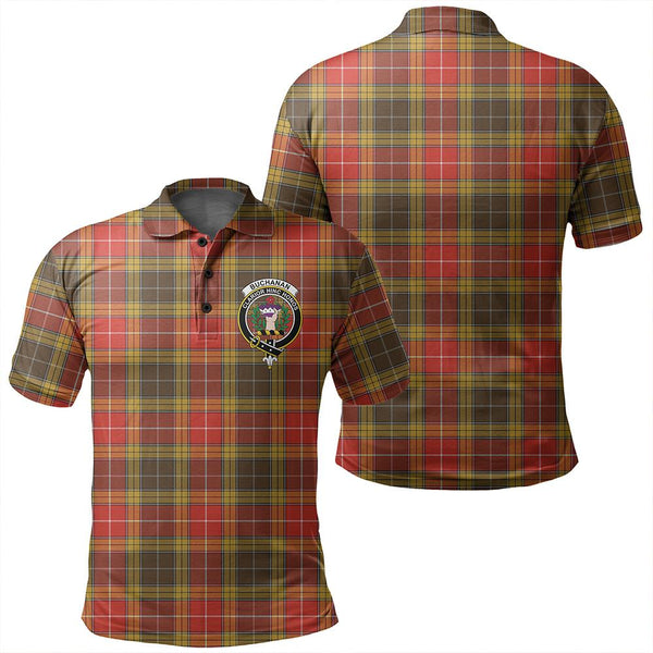 Buchanan Old Set Weathered Tartan Classic Crest Polo Shirt