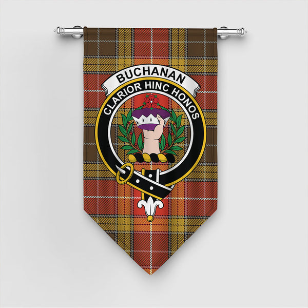 Buchanan Old Set Weathered Tartan Classic Crest Gonfalon