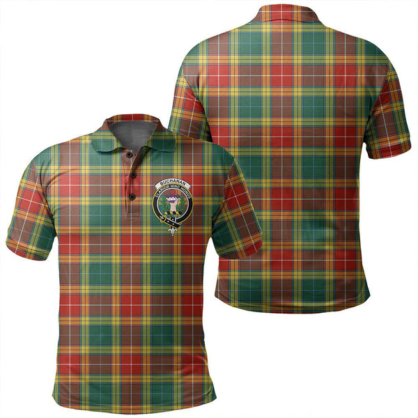 Buchanan Old Sett Tartan Classic Crest Polo Shirt