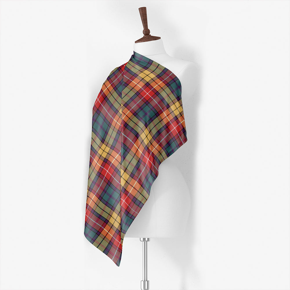 Buchanan Weathered Tartan Classic Silk Habotai Square Scarf