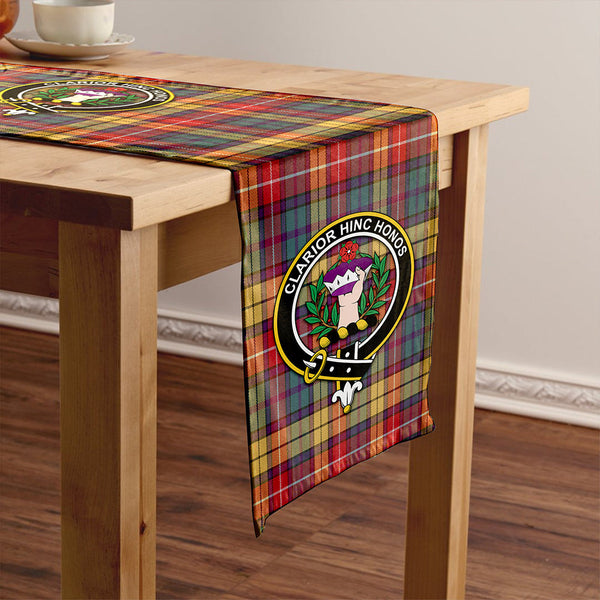 Buchanan Weathered Clan Badge Tartan Table Runner