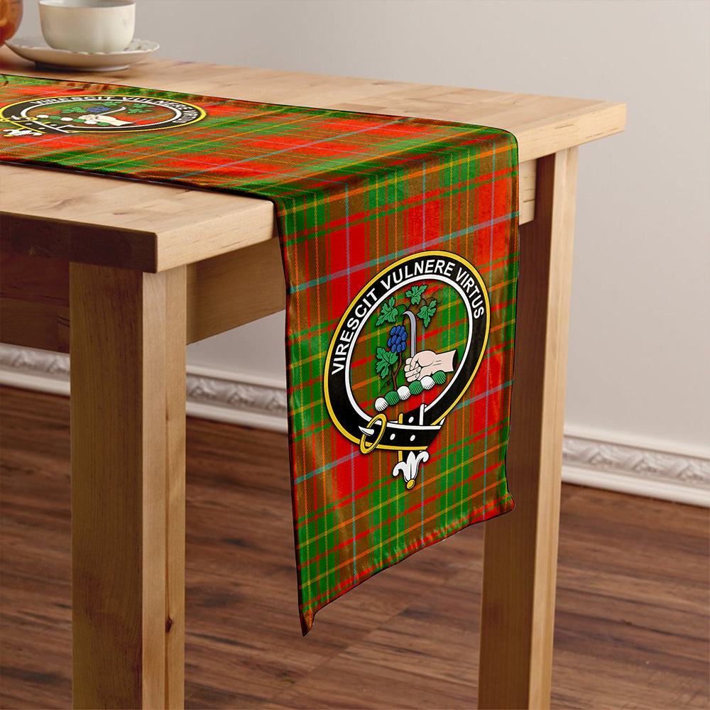 Burnett Ancient Clan Badge Tartan Table Runner