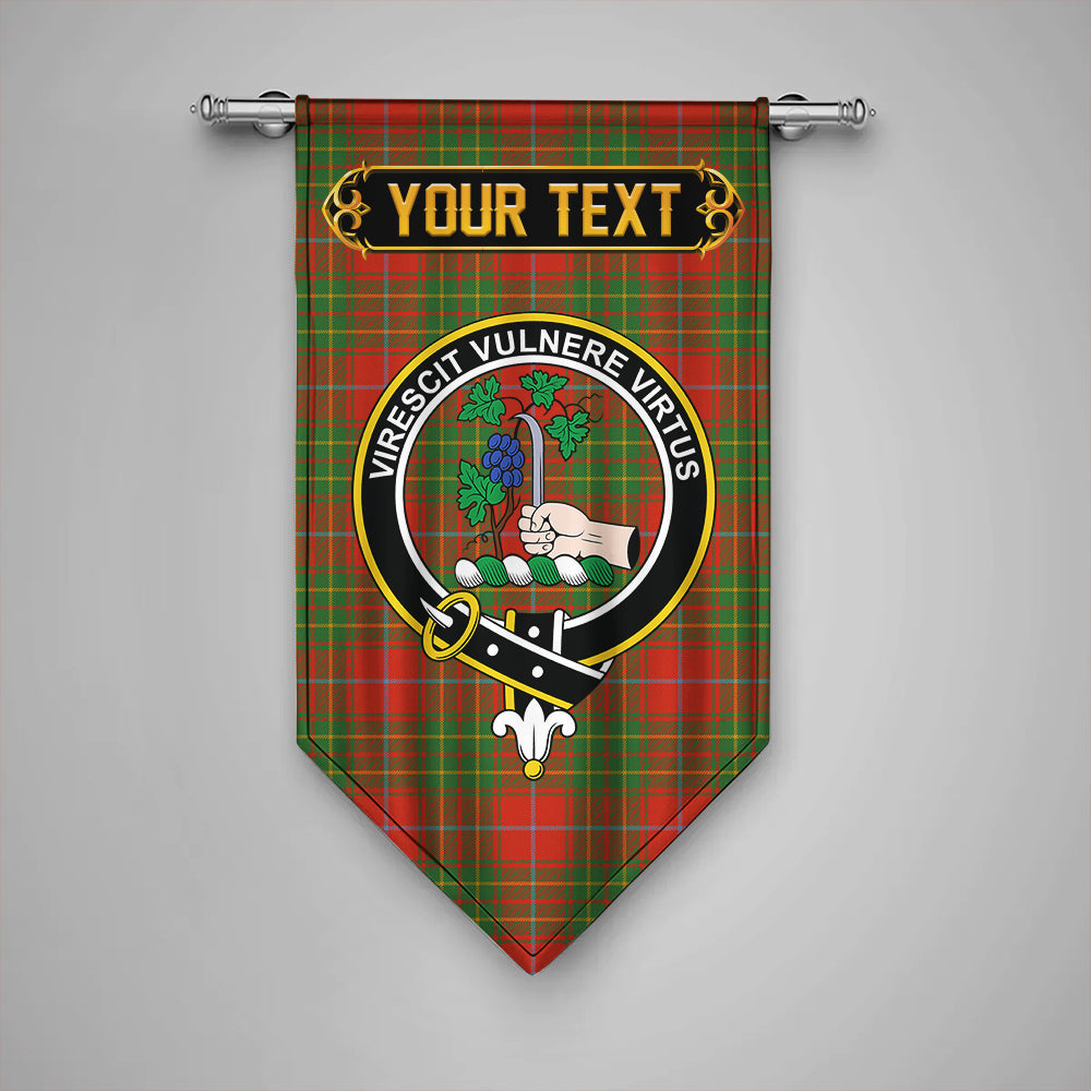 Burnett Ancient Clan Badge Tartan Gonfalon Personalize