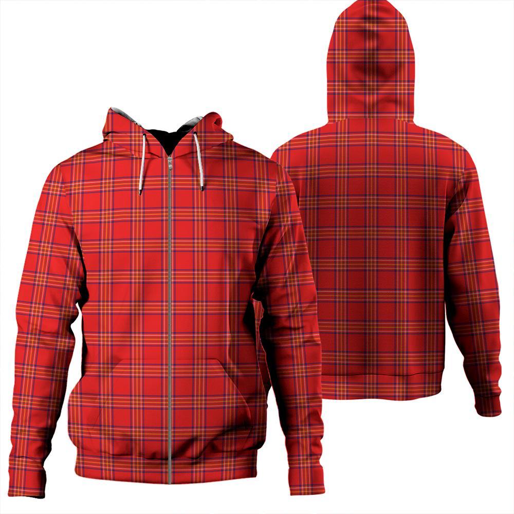 Burnett Modern Tartan Classic Zipper Hoodie