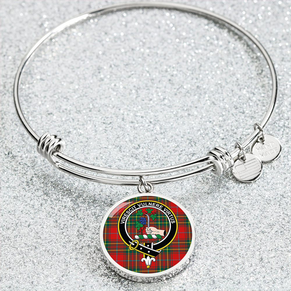 Burnett Modern Clan Badge Tartan Classic Circle Bangle