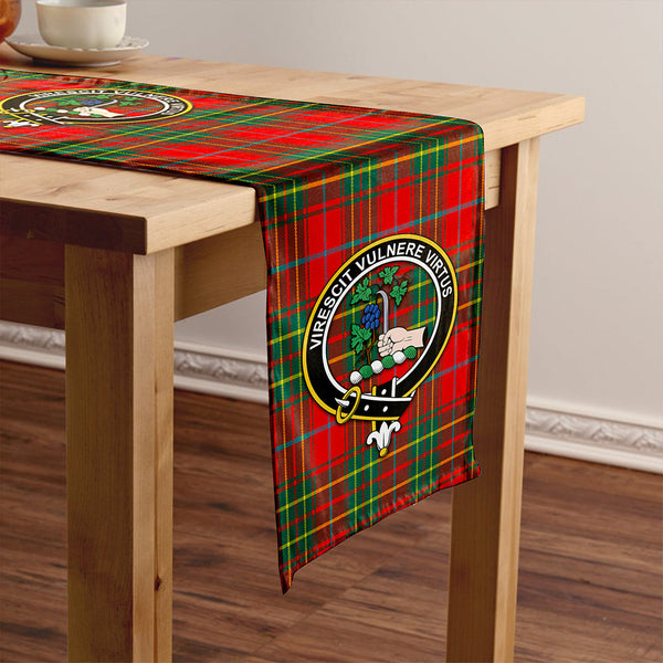 Burnett Modern Clan Badge Tartan Table Runner