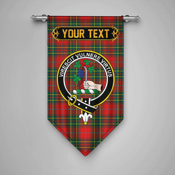 Burnett Modern Clan Badge Tartan Gonfalon Personalize