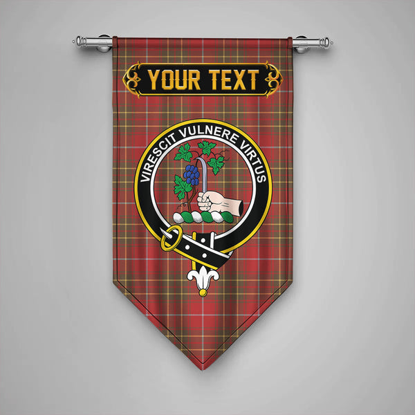 Burnett Weathered Clan Badge Tartan Gonfalon Personalize