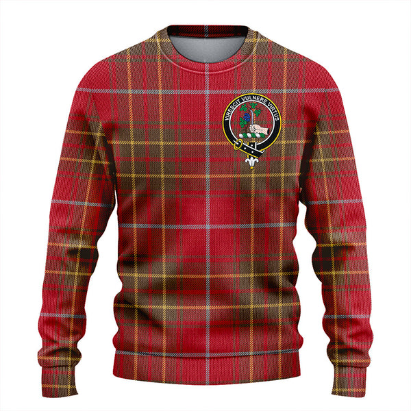 Burnett Weathered Clan Badge Tartan Knitted Sweater