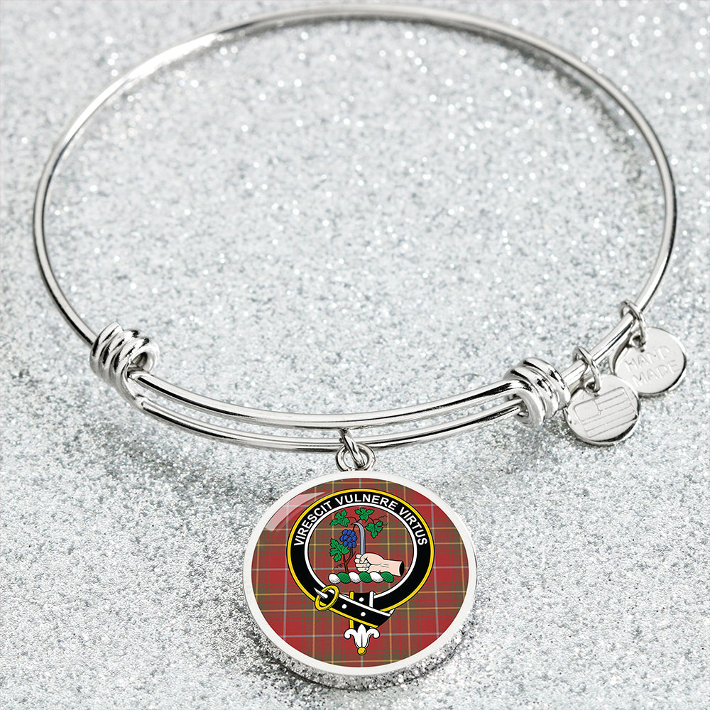 Burnett Weathered Clan Badge Tartan Classic Circle Bangle