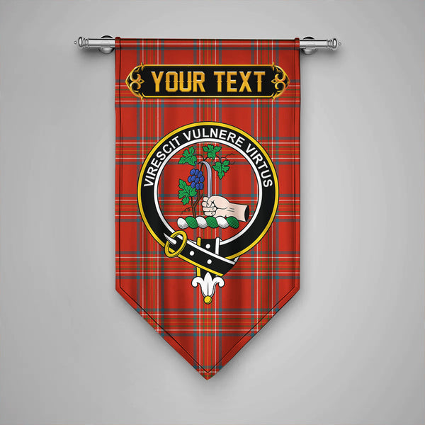 Burnett of Leys Ancient Clan Badge Tartan Gonfalon Personalize