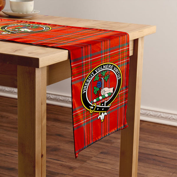 Burnett of Leys Ancient Clan Badge Tartan Table Runner