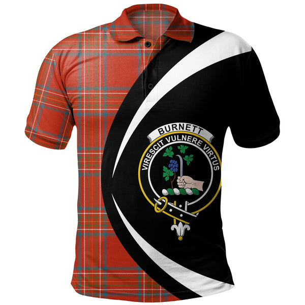 Burnett of Leys Ancient Clan Badge Tartan Polo Shirt Circle Style Personalized