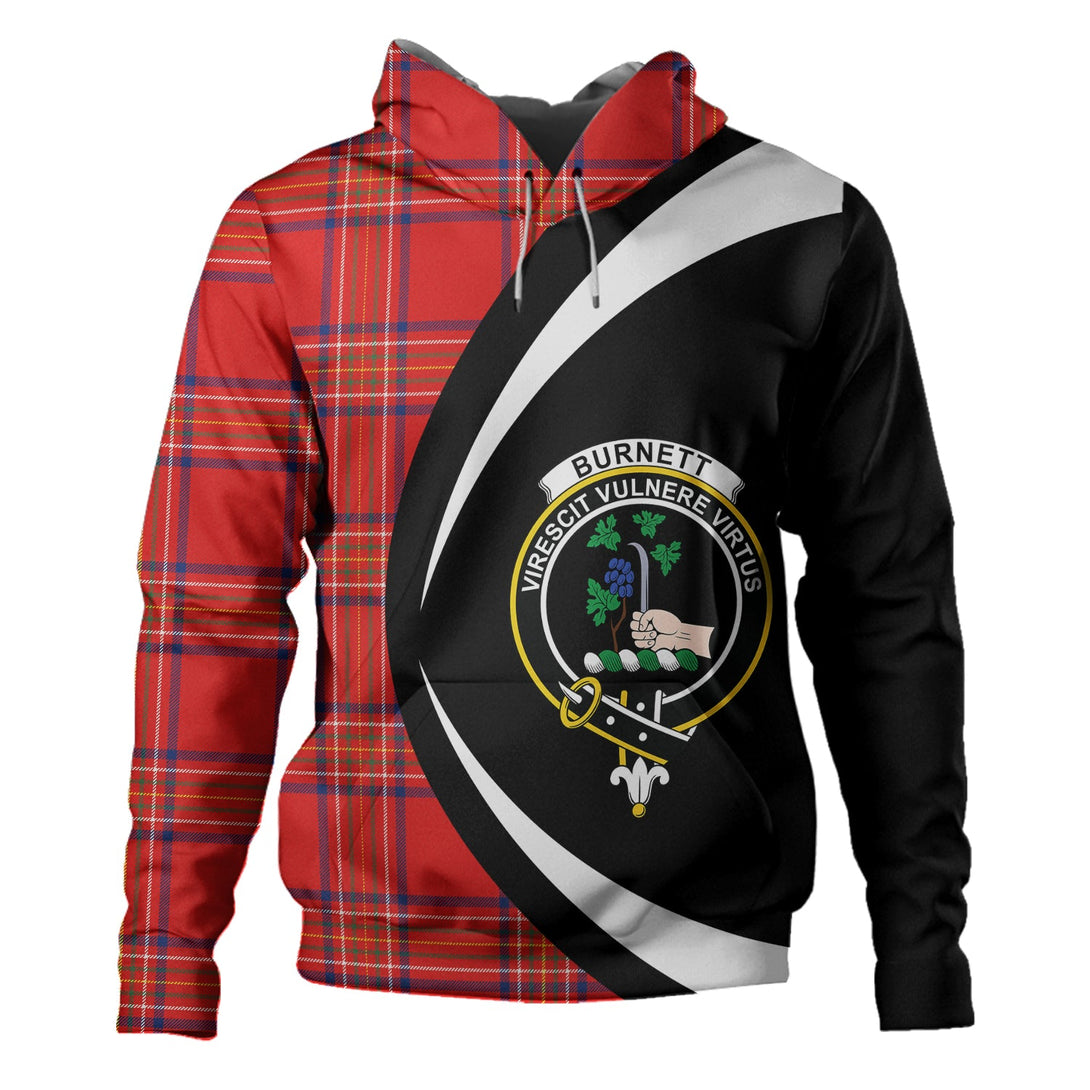 Burnett of Leys Modern Clan Badge Tartan Hoodie Circle Style