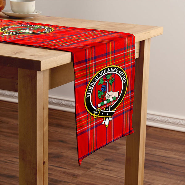 Burnett of Leys Modern Clan Badge Tartan Table Runner