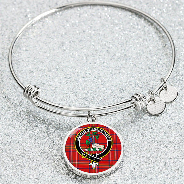 Burnett of Leys Modern Clan Badge Tartan Classic Circle Bangle