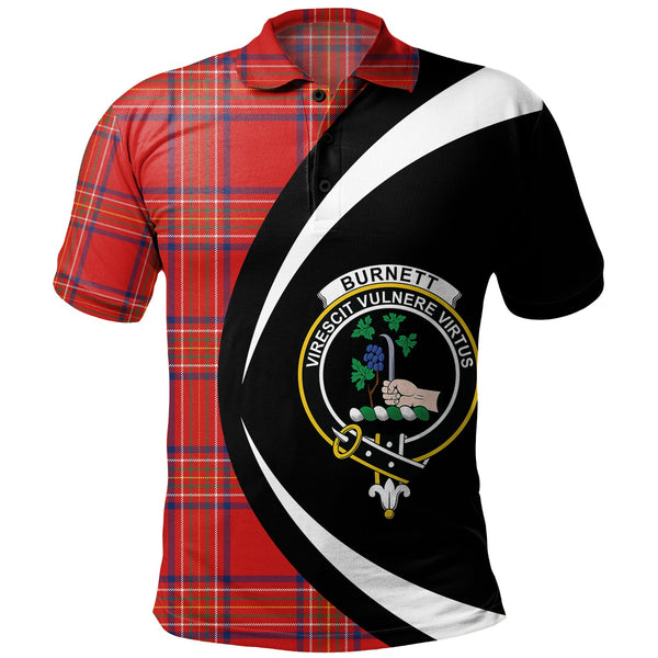 Burnett of Leys Modern Clan Badge Tartan Polo Shirt Circle Style Personalized