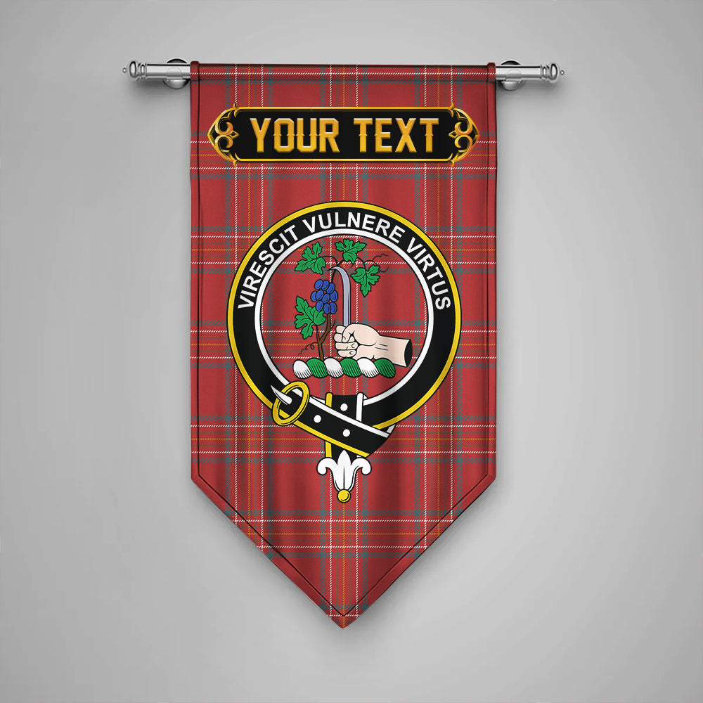 Burnett of Leys Weathered Clan Badge Tartan Gonfalon Personalize