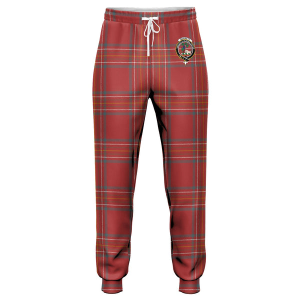 Burnett of Leys Weathered Clan Badge Tartan Jogger Pants