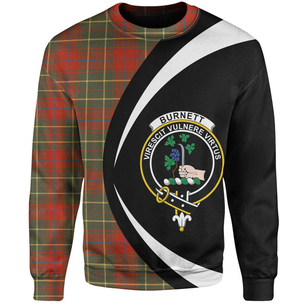 Burnett of Powis Ancient Clan Badge Tartan Sweatshirt Circle Style Personalized