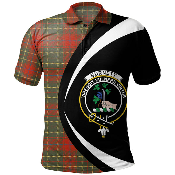 Burnett of Powis Ancient Clan Badge Tartan Polo Shirt Circle Style Personalized