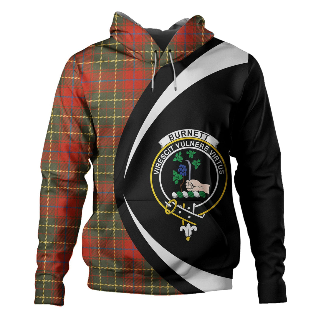 Burnett of Powis Ancient Clan Badge Tartan Hoodie Circle Style