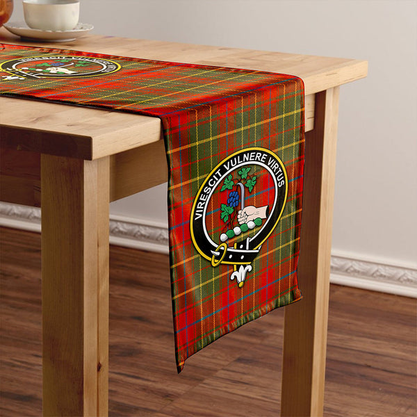 Burnett of Powis Ancient Clan Badge Tartan Table Runner