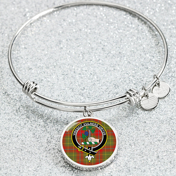 Burnett of Powis Modern Clan Badge Tartan Classic Circle Bangle