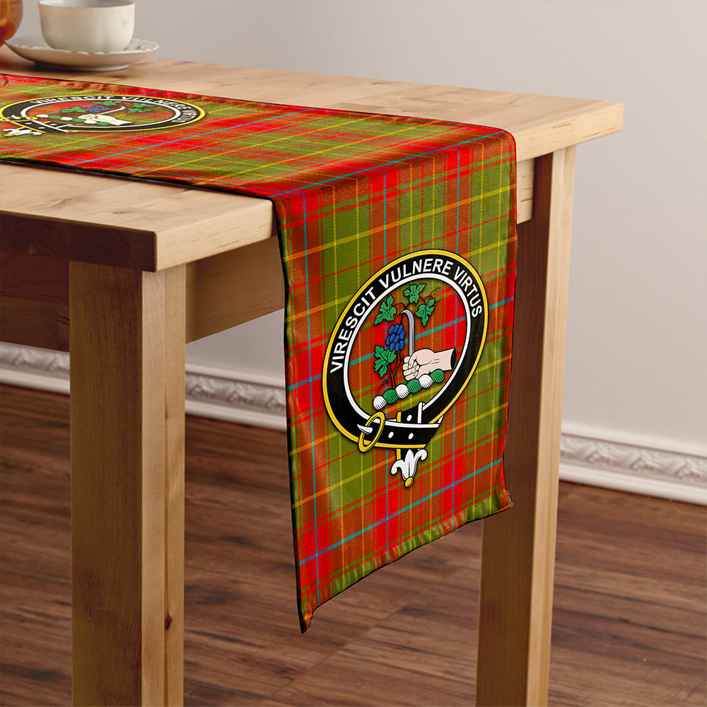 Burnett of Powis Modern Clan Badge Tartan Table Runner