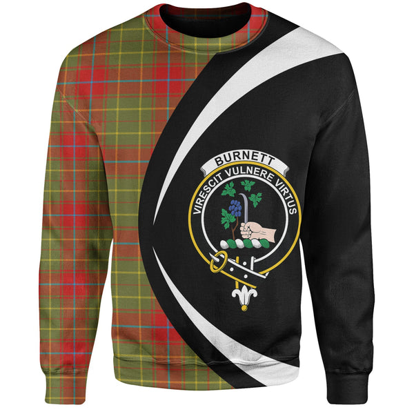 Burnett of Powis Modern Clan Badge Tartan Sweatshirt Circle Style Personalized