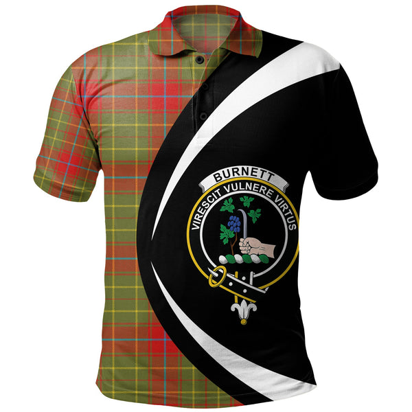 Burnett of Powis Modern Clan Badge Tartan Polo Shirt Circle Style Personalized