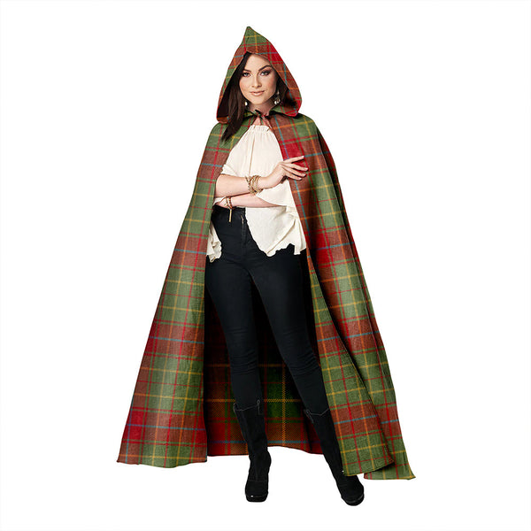 Burnett of Powis Weathered Clan Badge Tartan Hooded Cloak