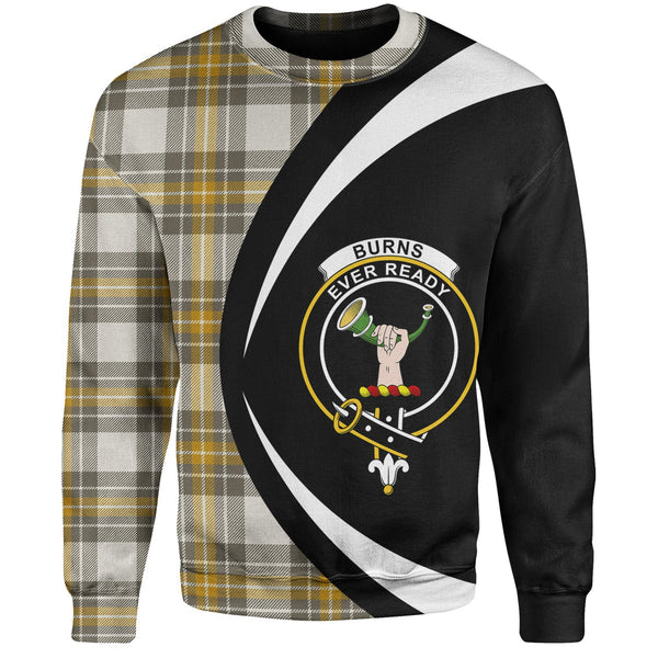 Burns Ancient Clan Badge Tartan Sweatshirt Circle Style Personalized