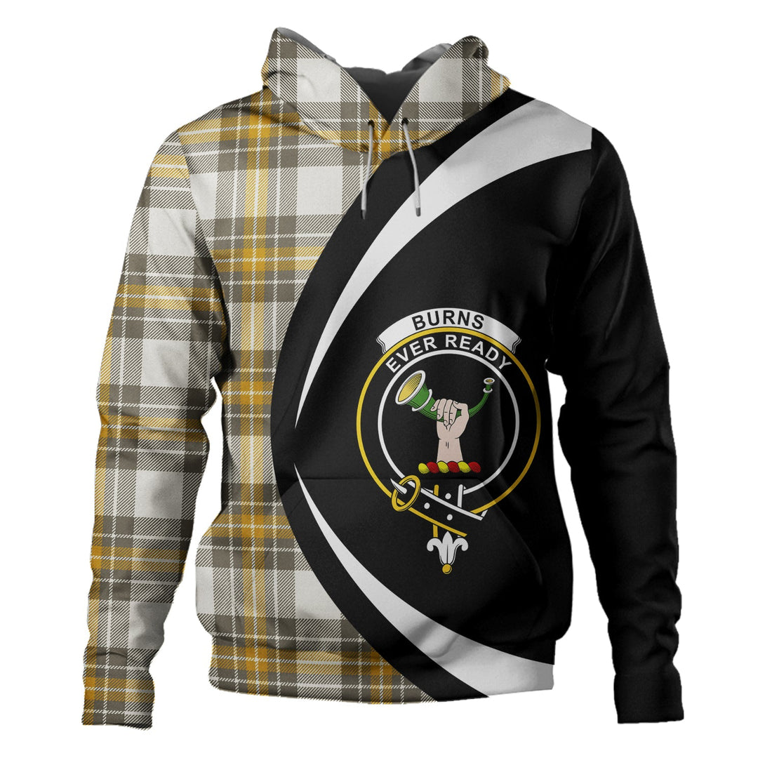 Burns Ancient Clan Badge Tartan Hoodie Circle Style