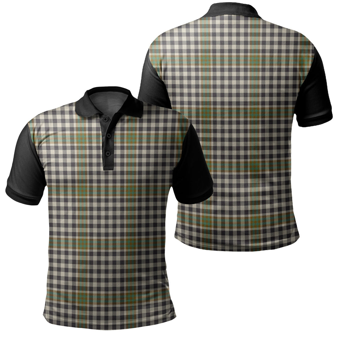 Burns Check Tartan Classic Polo Shirt Black Neck 1 Style