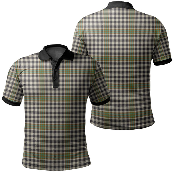 Burns Check Tartan Classic Polo Shirt Black Neck 2 Style