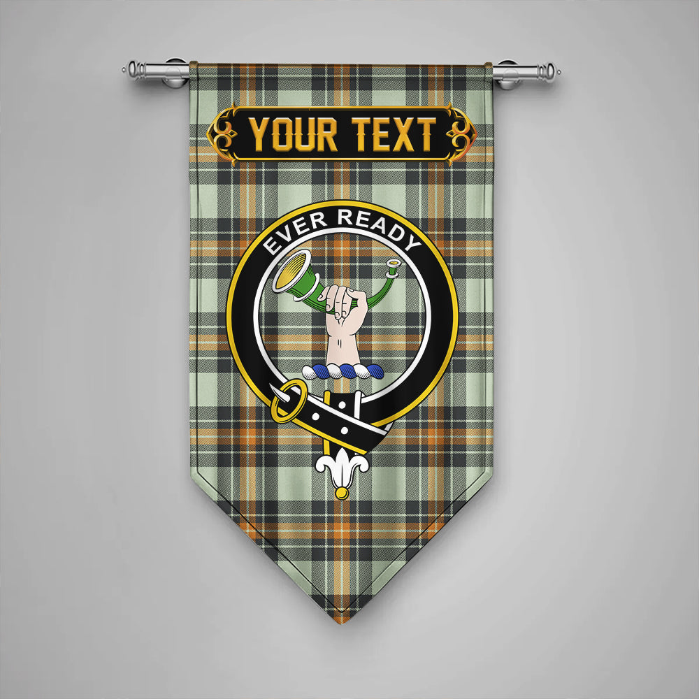 Burns Modern Clan Badge Tartan Gonfalon Personalize