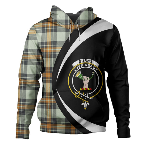 Burns Modern Clan Badge Tartan Hoodie Circle Style